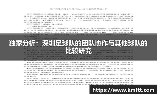 独家分析：深圳足球队的团队协作与其他球队的比较研究