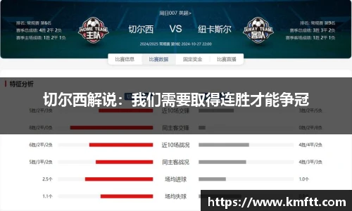 切尔西解说：我们需要取得连胜才能争冠